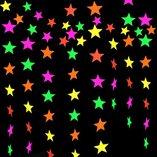 Fluorescent Paper String Party Birthday Party Fluorescent Paper Pull Flower Round Five Star Hanging Paper Pull Flag Cross Border