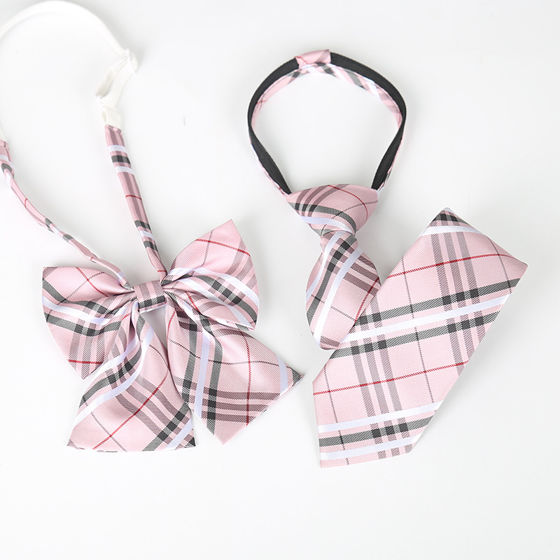 Short Korean Japanese College Style Children's Tie Polyester Zipper Knot Free Lazy Tie Women's 6cm Wholesale