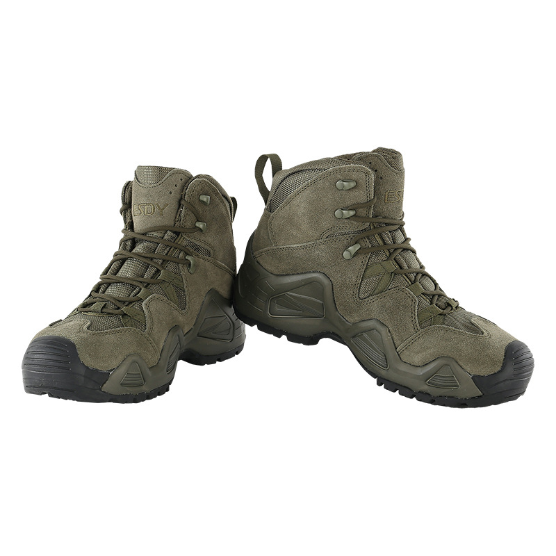 ESDY tactical version outdoor hiking shoes men's and Women's Mid-help tactical boots hiking shoes