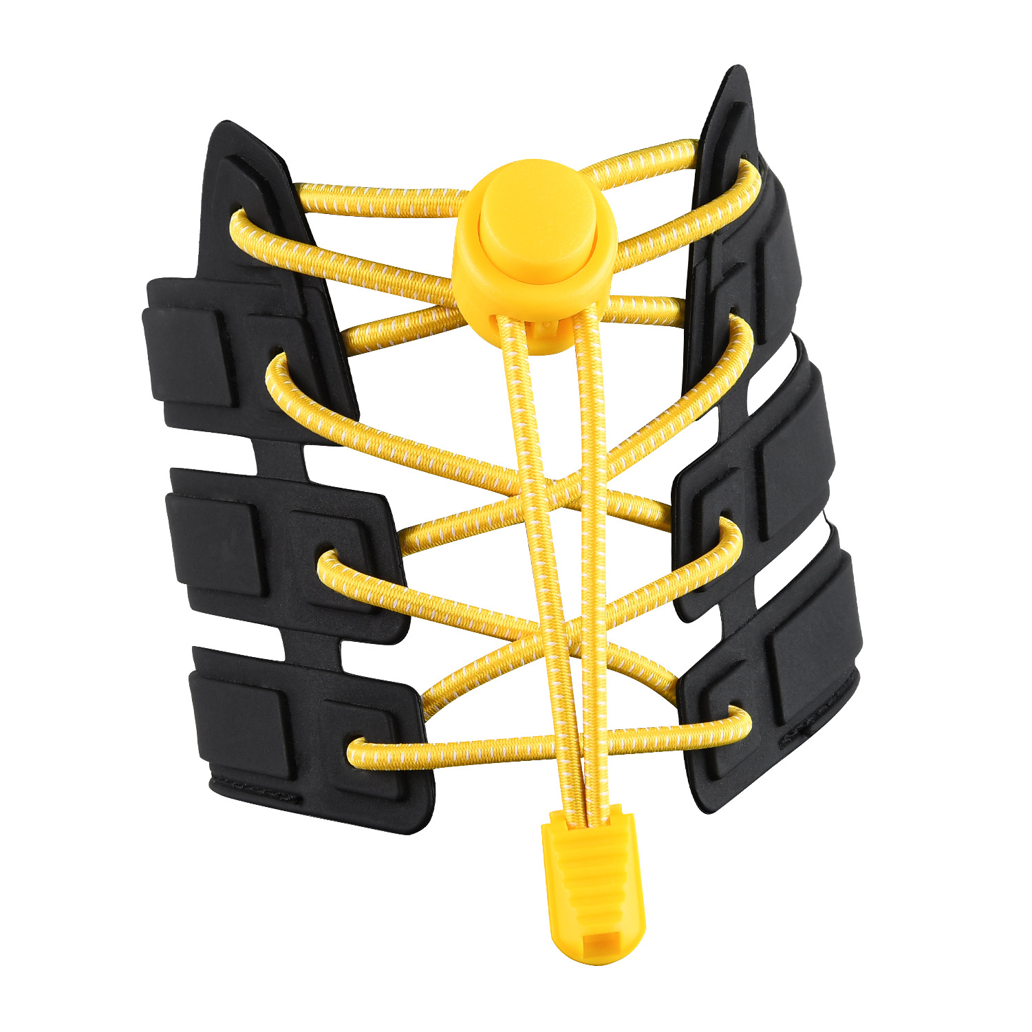 Factory Direct supply lazy shoelaces children's safety lace-free buckle white dot elastic elastic rope sports shoelaces