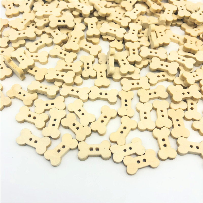Wholesale Supply professional handmade DIY wood button cartoon bone solid wood creative button wood color button