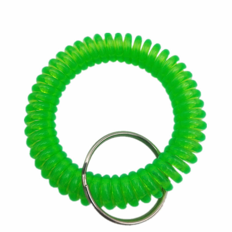 Factory spot wholesale EVA color telephone line elastic hand ring plastic spring key bracelet number plate hand ring