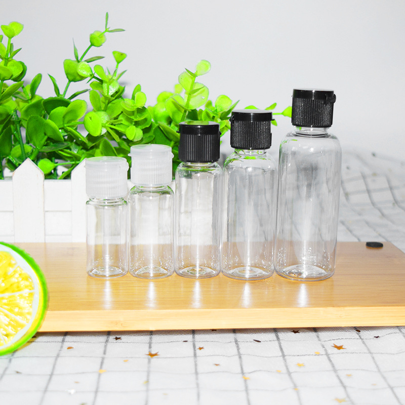 10 15 20 30 50ml PET flip cap bottle makeup transparent lotion bottle sub-packaging sample bottle makeup bottle