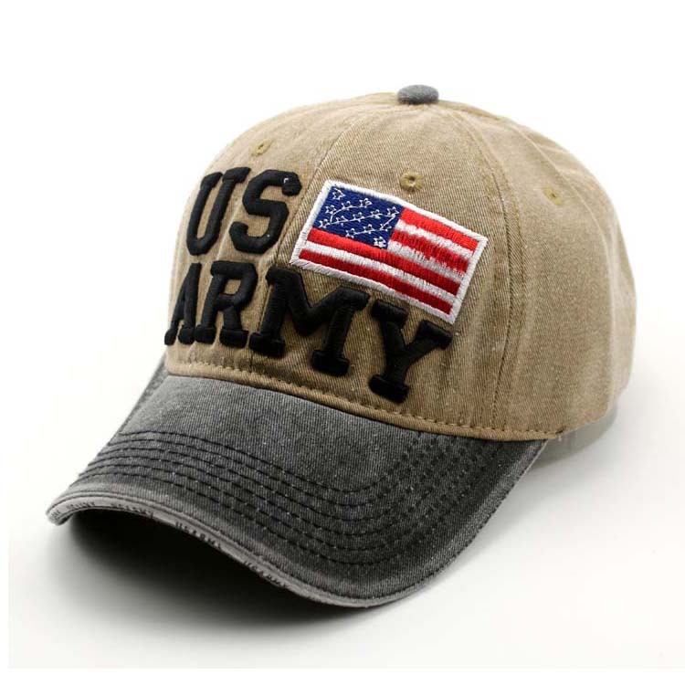 Washed Baseball Cap Foreign Trade New Men's Spring and Summer Outdoor Casual Hat Embroidered USARMY Letters Cap