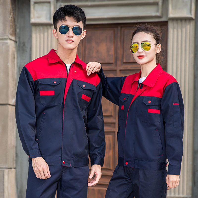 Work clothes set men's spring and autumn labor protection clothing wholesale wear-resistant auto repair clothing workshop factory clothing site clothing embroidery logo