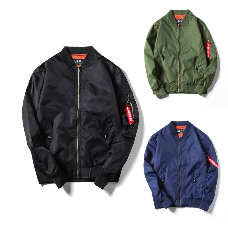 Spring and Autumn Pilots MA1 Jacket Men's Jacket Baseball Suit Men's and Women's Loose European and American Youth Foreign Trade Groups