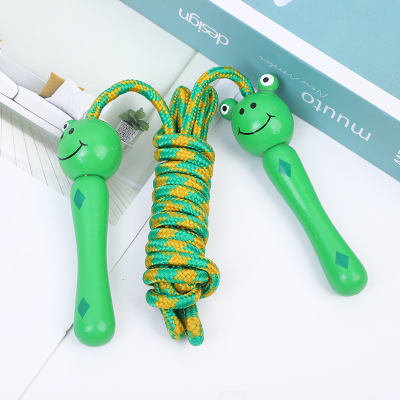 Cartoon Wooden Animal Children Rope Skipping Kindergarten Primary School Students Sports Entertainment Fitness Rope Skipping Sports Activities Prizes