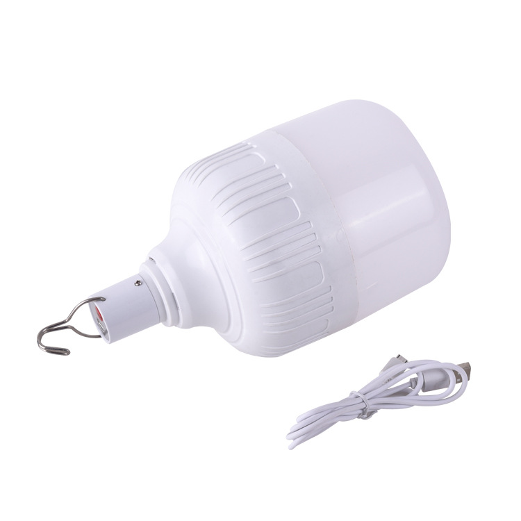 USB emergency light bulb with hook stall light emergency outdoor camping night market Mobile Wireless Charging led bulb