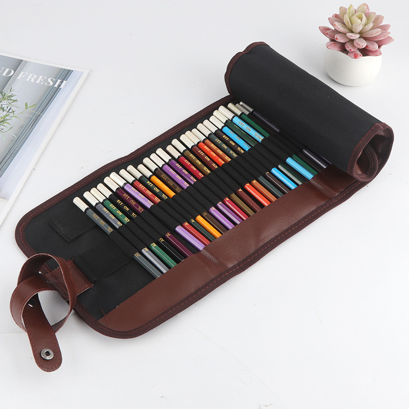 36 color pen curtain color pencil special 48 color pen curtain pencil canvas pencil case student art professional pen curtain wholesale