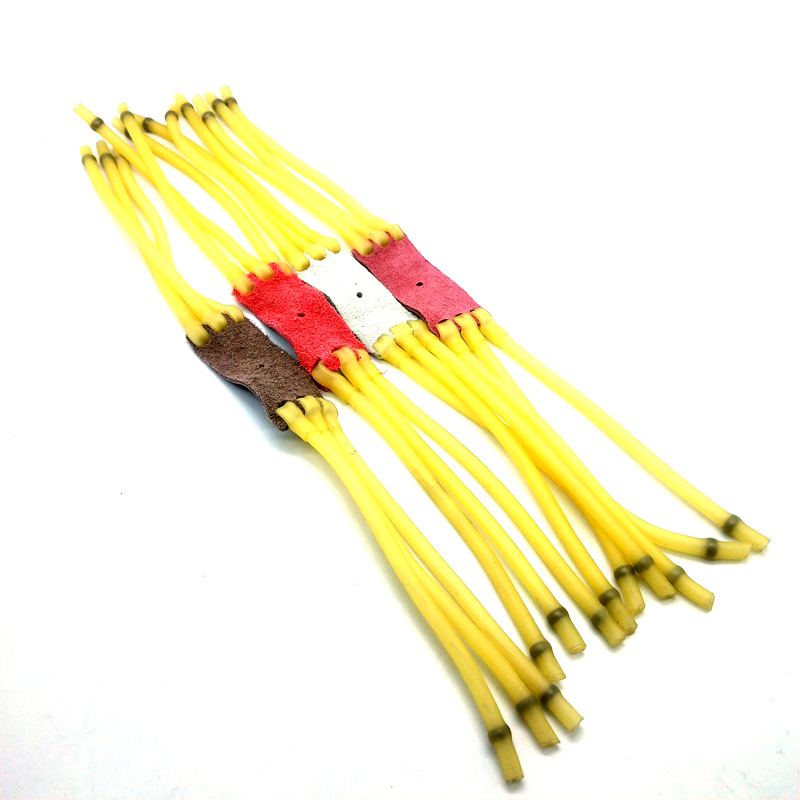 Wholesale 3050 rubber band three-card six-strand card bead rubber band group card ball slingshot rubber band Slingshot leather