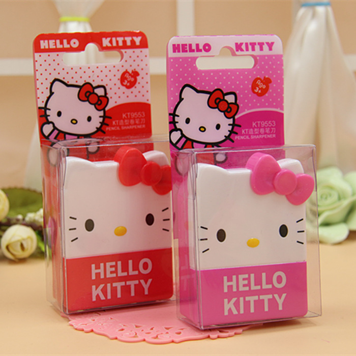 Genuine kitty cartoon shape pencil sharpener children mini pencil sharpener KT pencil sharpener