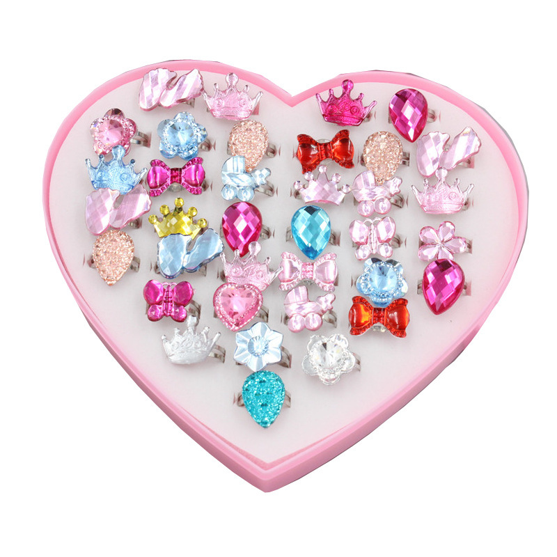 Factory direct Korean version of Yiwu jewelry children's resin ring toy girl jewelry kindergarten small gift wholesale