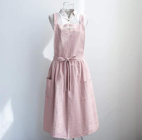 Set and Made Cotton and Linen Style Japanese and Korean Best Selling Sand Wash Comfortable Work Clothes Home Kitchen Apron Custom Logo