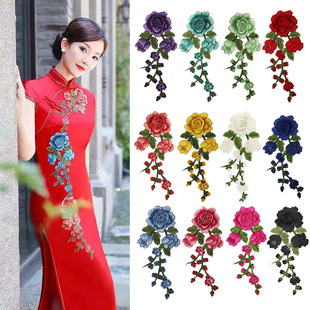 Clothing accessories color embroidery lace cloth stickers National cowboy clothes cloth patch water soluble flower New Tide