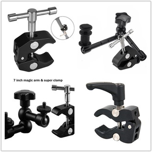 11 inch 7 inch strange hand magic arm small large crab clamp universal bracket metal fixing clip adjustable
