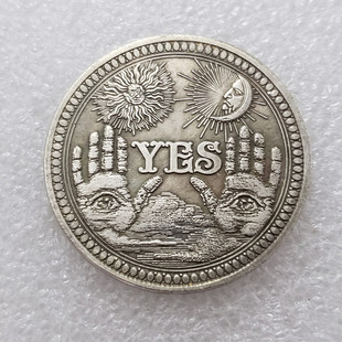 Antique Crafts Yes/No Coins Silver Dollar Export Collection # 925