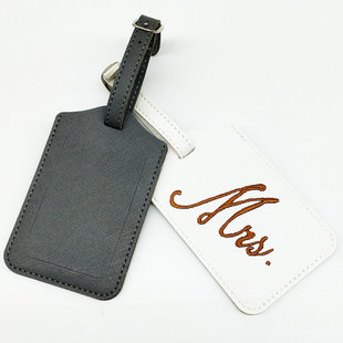 Dongguan factory pu luggage tag to sample MRS MS boarding pass luggage tag