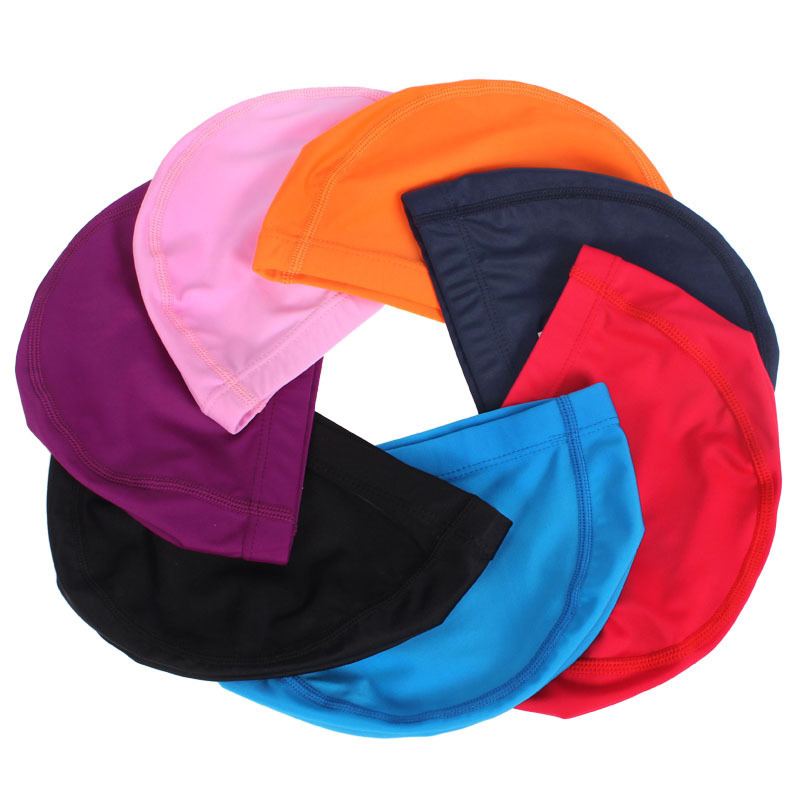 Solid Color Cloth Swimming Cap Unisex Adult Swimming Cap Comfortable Head-free Swimming Pool Cloth Swimming Cap High-end Cloth Cap