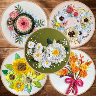 Original handmade creative embroidery diy European embroidery 3d embroidery primary material contains tutorial to sample design