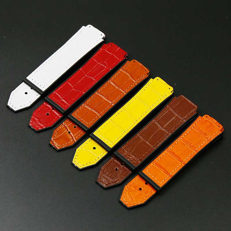 Crocodile Leather Strap Men's Adaptable HUBL0T Hengbao Yubo Big Bang Classic Fusion Rubber Strap Women's Watch Chain