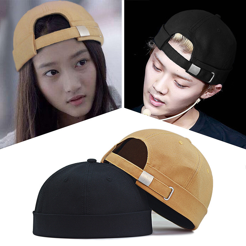 Hat men's and women's spring and autumn melon skin hat big head large size landlord hat retro tide beanless rogue yuppie hat wholesale New