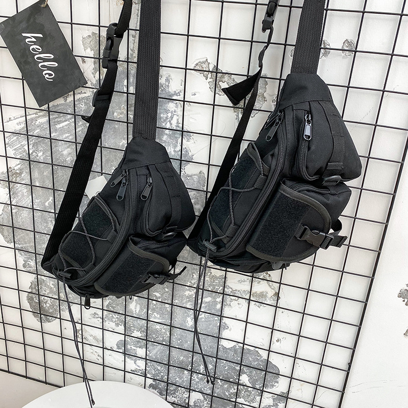 Factory wholesale Korean fashion cool fodder waist bag couple messenger bag Joker ins fashion student multifunctional bag women