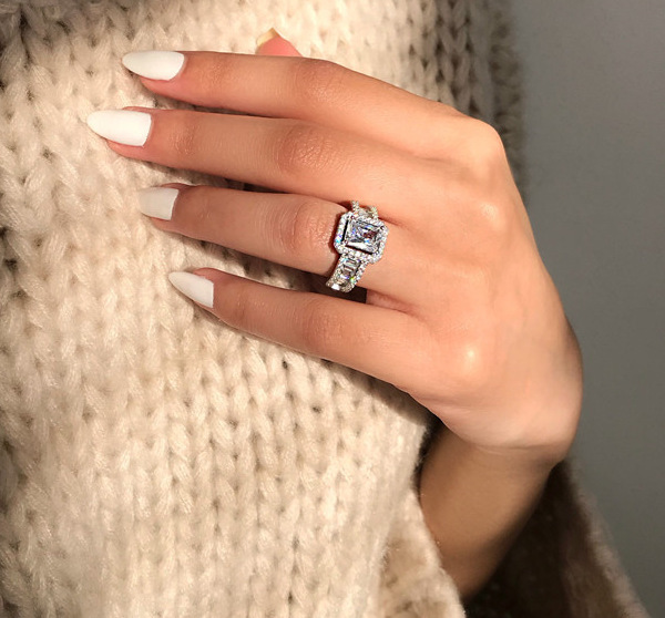 Fashionable Hollow Out Lace Finger Rings For Women Elegant Floral Design Adjustable Open Ring In White Black