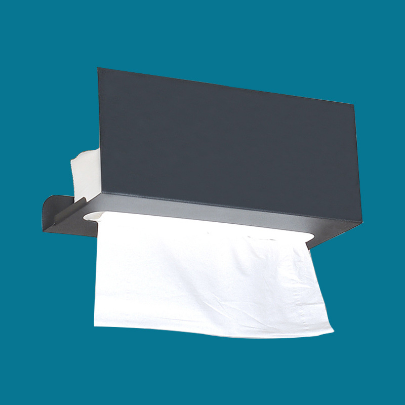 Kitchen Tissue Holder Punch-free Iron Paper Holder Household Napkin Creative Hanger Cabinet Door Paper Box Wall Hanging
