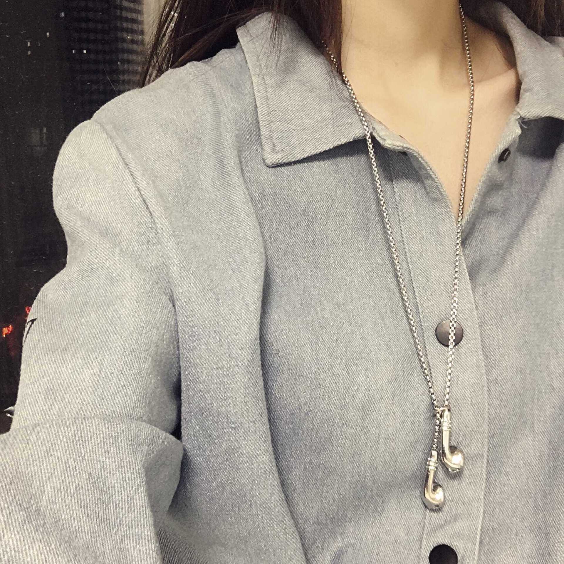 同款網紅鈦鋼飾品土酷 嘻哈蹦迪項鍊時尚音樂耳機吊墜ins配飾