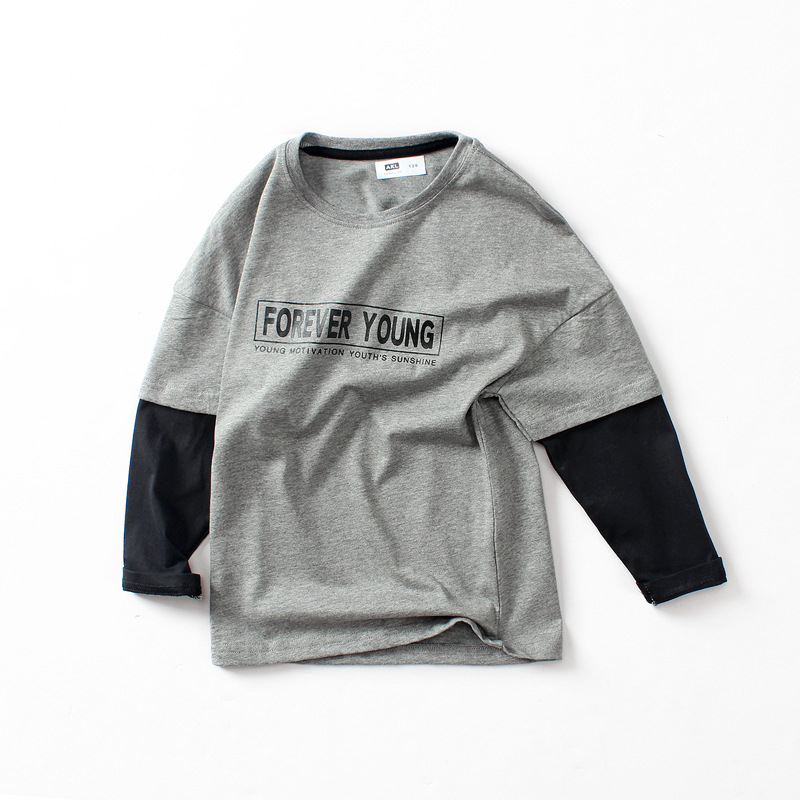 Spring 2025 Korean children's clothing new children's long sleeve T-shirt big children's cotton top boy's base shirt generation hair