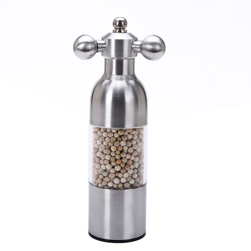 Factory 304 Stainless Steel Pepper Mill Pepper Mill Faucet Black Pepper Mill Manual Salt Mill Seasoning Bottle