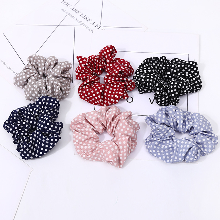 Bowel hair band ribbon ponytail hair band striped polka dot fabric hair band elastic hair band hair accessories hair band