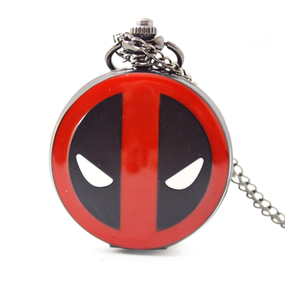 Summer Anime Cartoon Pocket Watch Avengers Quartz Watch Children's Necklace Pocket Watch Retro Flip Pocket Watch Wholesale