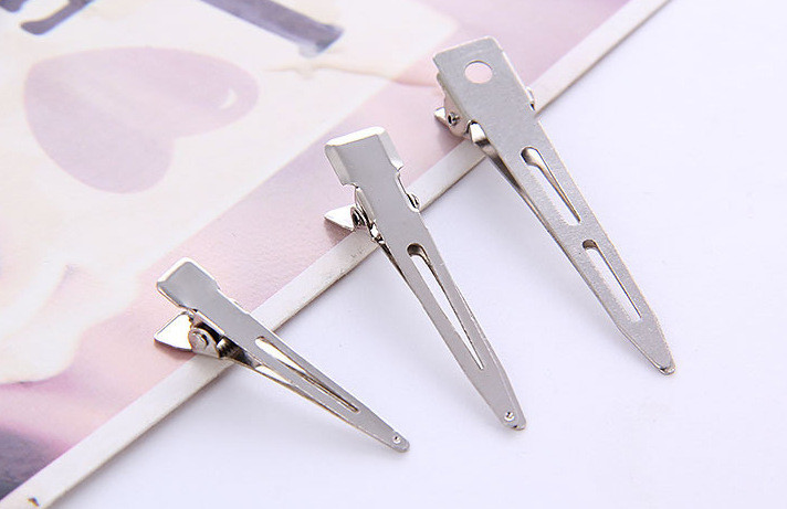 4.5cm single fork duckbill clip metal pointed hairpin accessories women's beauty hairpin DIY factory wholesale
