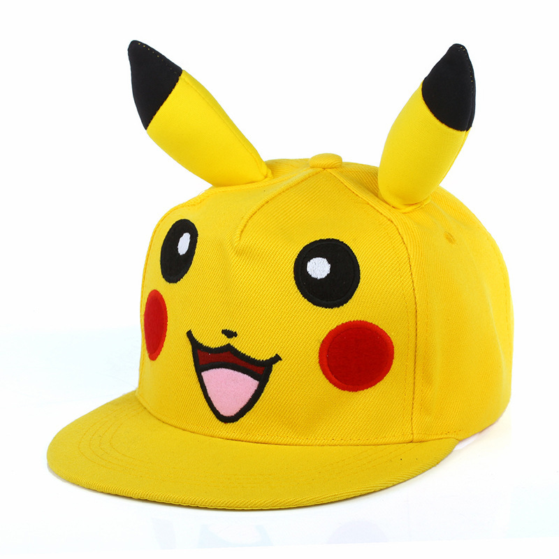 外貿寵物小精靈 pokemon 帽子皮卡丘口袋妖怪嘻哈棒球帽神奇寶貝