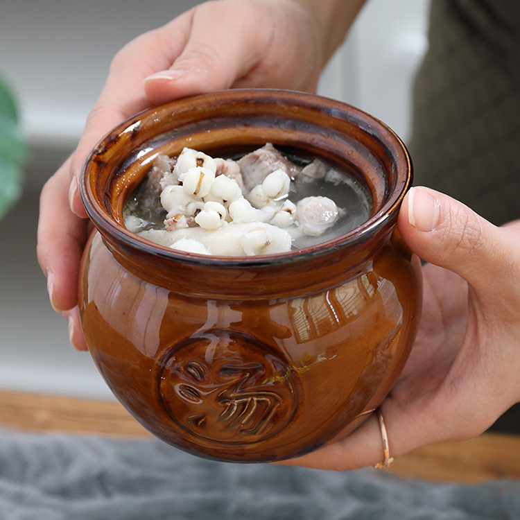 Shaxian ceramic tile pot soup small size delicious food with lid can be stacked Buddha jump wall dining water-proof stew pot