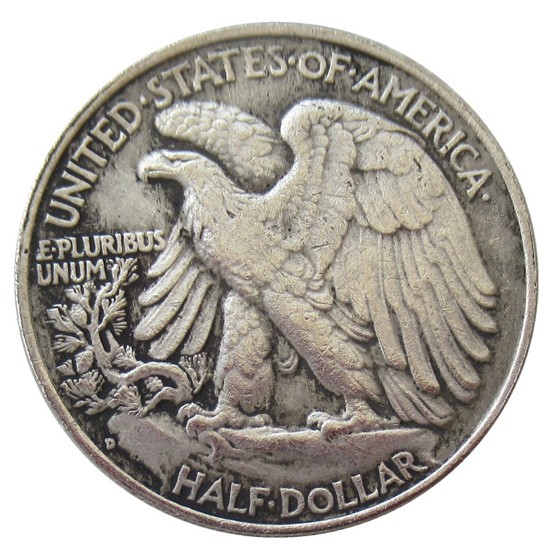 工場価格直売注文アメリカ半ドル歩行自由1916年銀メッキ記念貨幣|undefined