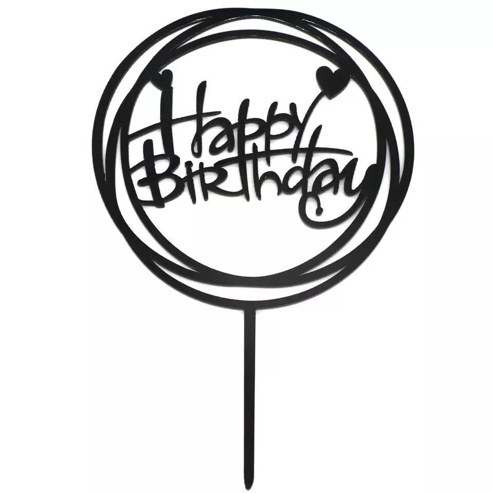 Cake decoration imitation acrylic card insertion birthday dress plug-in baking festival dessert table flag insertion factory direct sales