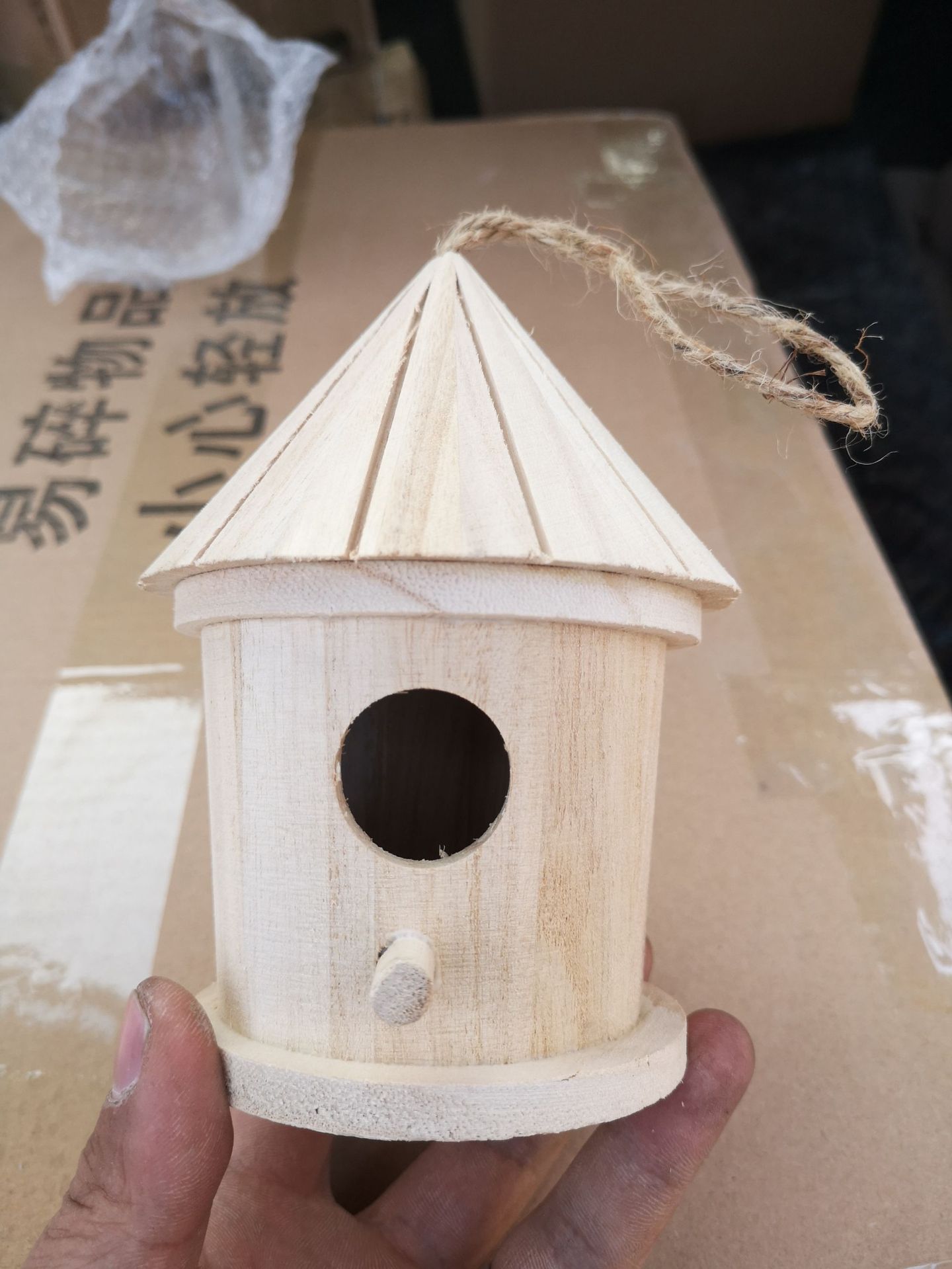 Деревянное Птичье гнездо DIY paulownia креативное деревянное моделирование пеньковой веревки для домашних животных на открытом воздухе Птичье гнездо трансграничный экспорт в наличии