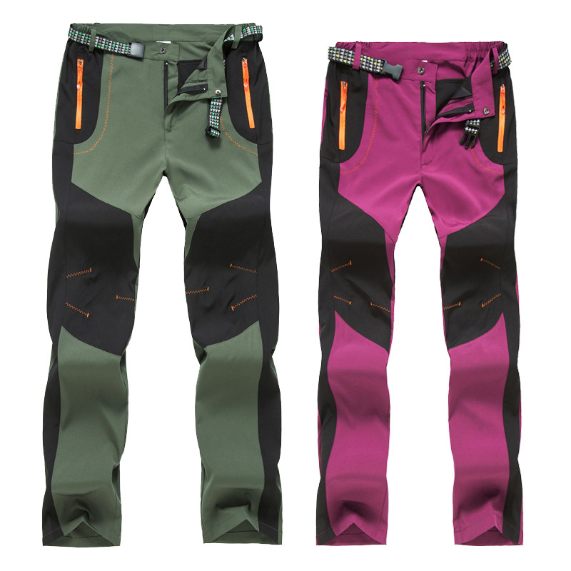 Men's Autumn and Winter Fleece Thickened Warm Soft Shell Pants Waterproof Windproof Rush Pants Outdoor Sports Climbing Pants Women's Cross-Border