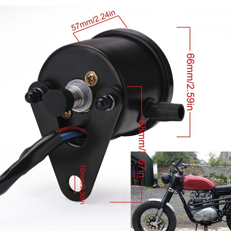 Cross-border hot sale motorcycle speed odometer universal modified speed meter 12VLED indicator code meter