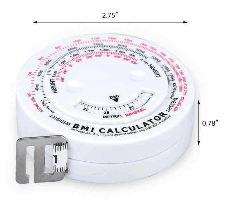Factory supply high quality supply 1.5 meters plastic waist ruler BMI health tape color ruler