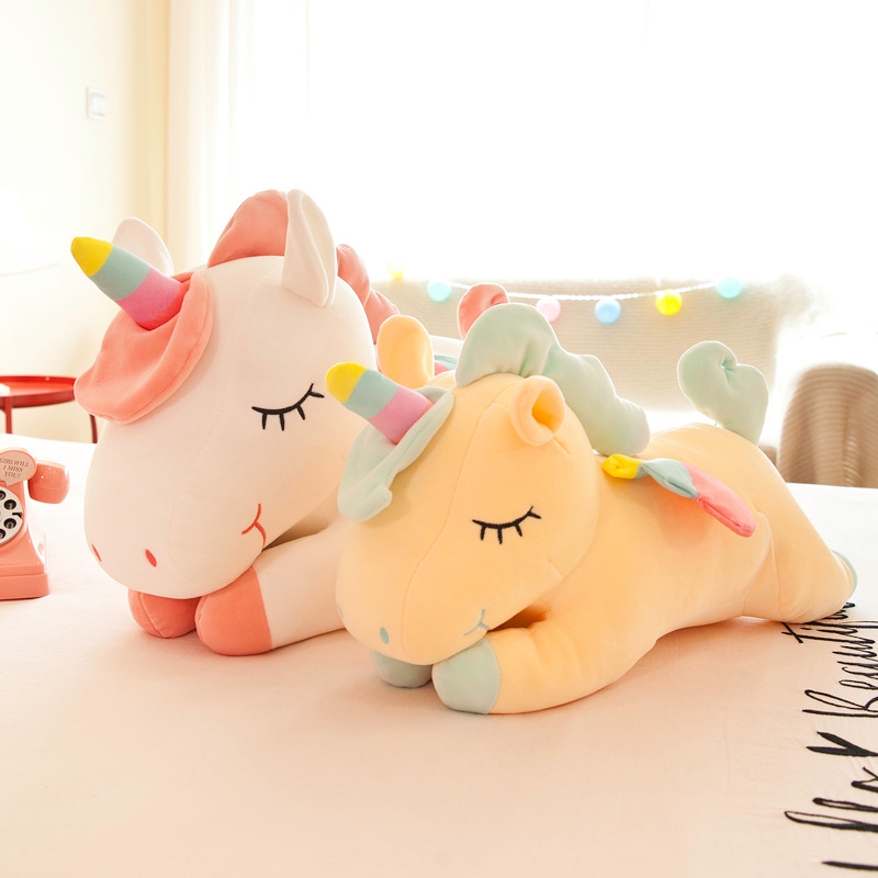 Unicorn doll cute rainbow Angel unicorn plush toy sleeping pillow Doll Doll wholesale