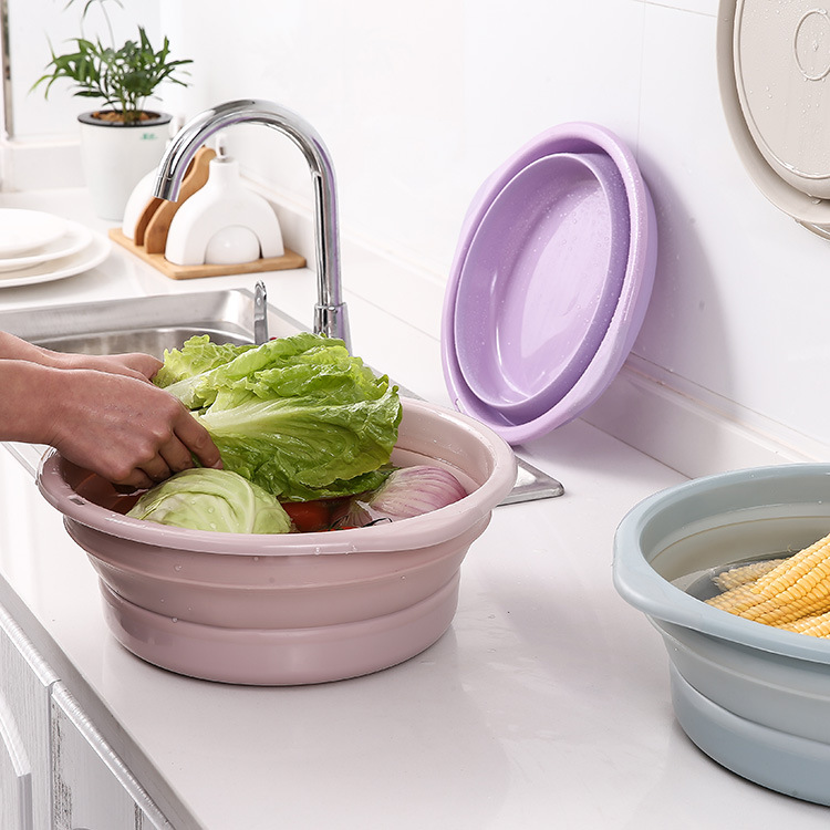 Source manufacturers creative foldable washbasin outdoor travel portable folding basin convenient space-saving folding Basin