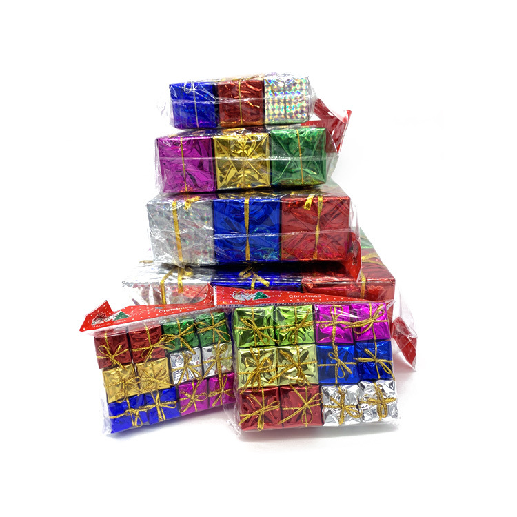 Christmas bubble small gift bag laser gift bag Christmas tree decorations pendant color gift bag multi-specification optional