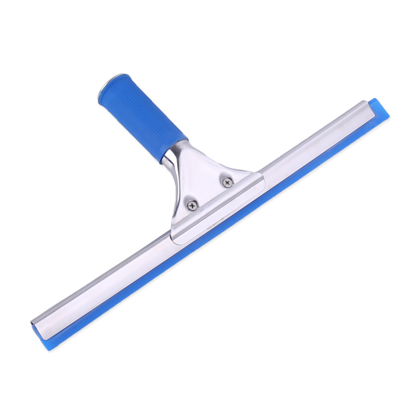 Factory direct supply stainless steel wiper scraper rubber glass scraper replaceable wiper glass cleaner cleaning