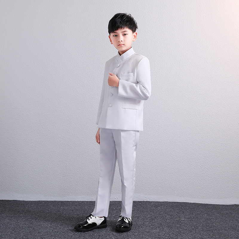 Boys' Zhongshan Suit Student Suit of Republic of China Chinese Style Tang Suit Chinese Style Children's Shirt Children's June 1 Recitation Performance New