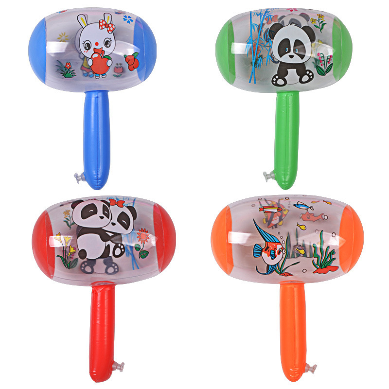 Inflatable Hammer inflatable hammer pinch ring with Bell scan code push gift factory inflatable toys wholesale