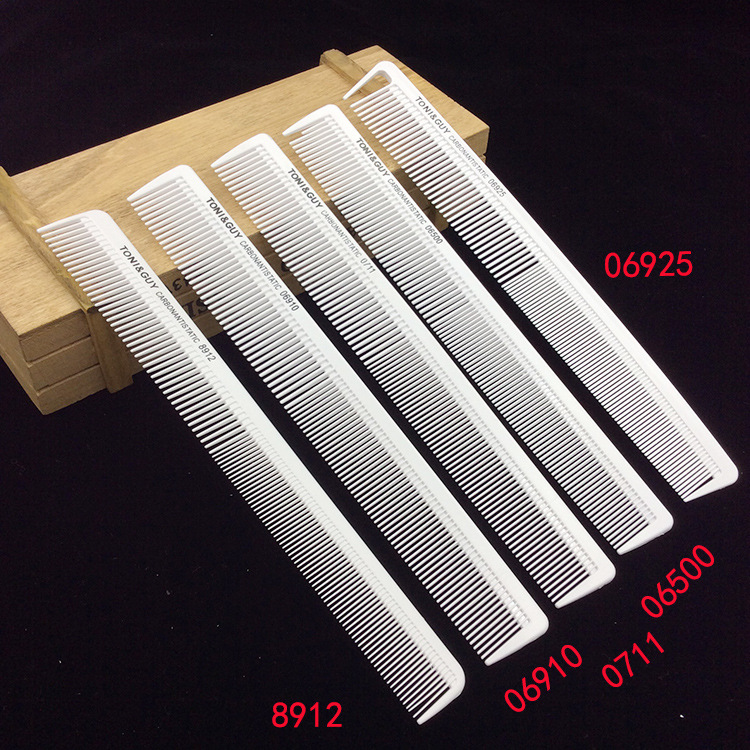 Factory wholesale carbon fiber Tony cap comb pointed tail comb steel needle double head comb hairdressing hair cutting plastic comb Barber comb