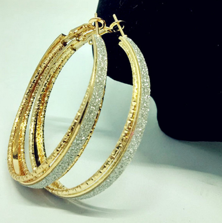 New European and American fashion pop rock punk personality OL spiral earrings earrings earrings jewelry wholesale women